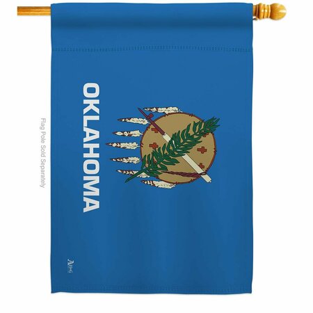 GUARDERIA 28 x 40 in. Oklahoma American State House Flag with Double-Sided Horizontal  Banner Garden GU3902672
